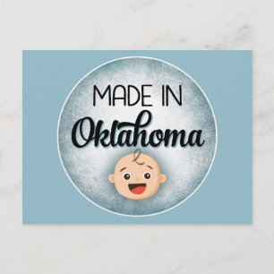 Cartão Postal Cartão-postal Azul Novo e Funny do Oklahoma Baby