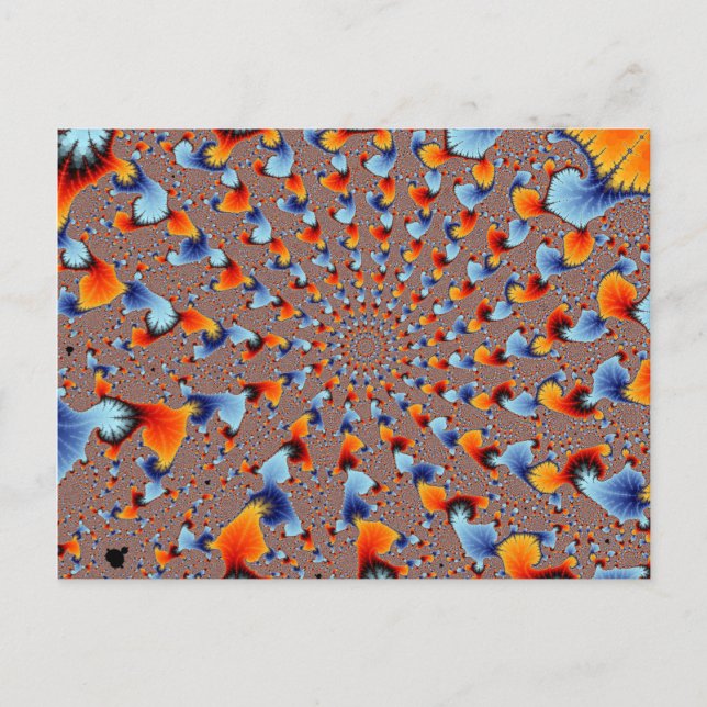 Cartão Postal Cartão-postal Azul Vermelho (Frente)