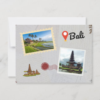 Cartão Postal Cartão-postal Bali: Viagem de Paraíso Tropical Sou