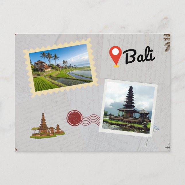 Cartão Postal Cartão-postal Bali: Viagem de Paraíso Tropical Sou (Frente)
