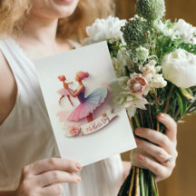 Cartão-postal Ballerina Cód. Watercolor