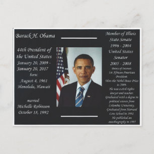 Cartão Postal Cartão-postal Barack Obama