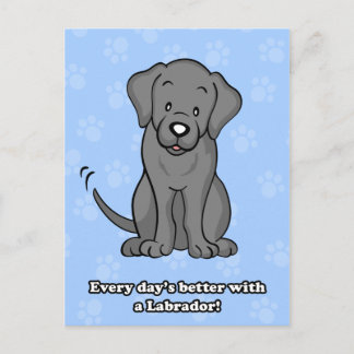 Cartão Postal Cartão-postal Bastante Cartoon Cão Labrador