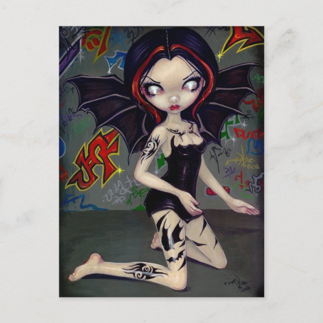 Cartão Postal Cartão-postal "Bat Tattoos" (Frente)