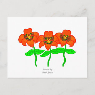 Cartão Postal Cartão-postal Bela Tigre Lily