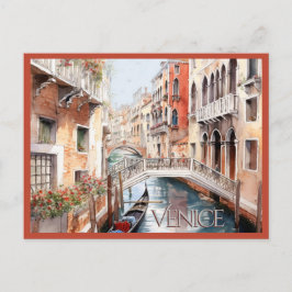 Cartão Postal CARTÃO-POSTAL Belo Aquarela de Viagem Veneza