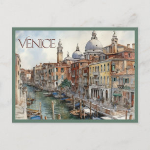 Cartão Postal CARTÃO-POSTAL Belo Aquarela de Viagem Veneza