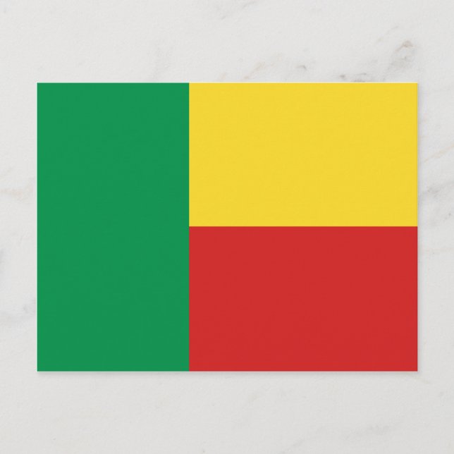 Cartão Postal Cartão-postal Benin Flag (Frente)