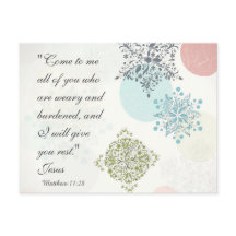 Cartão-postal bíblia de Design Verse Matthew 11:28