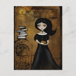 Cartão Postal Cartão-postal Bibliófilo Steampunk