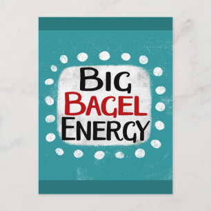 Cartão Postal Cartão-postal Big Bagel Energy
