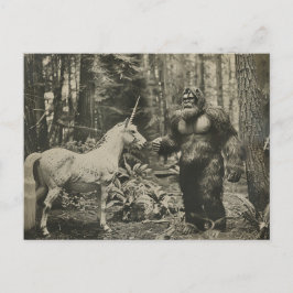 Cartão Postal Cartão-postal Bigfoot e Unicorn