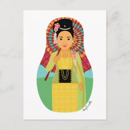 Cartão Postal Cartão-postal birmanês Matryoshka