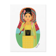 Cartão-postal birmanês Matryoshka