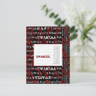 Cartão Postal Cartão-postal Black Red Seven Days of Kwanzaa