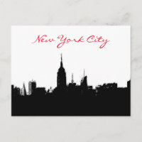 Cartão-postal Black White New York Skyline