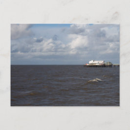 Cartão Postal Cartão-postal Blackpool Pier e Stormy Sea