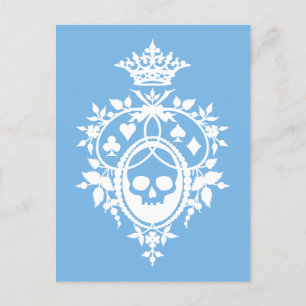 Cartão Postal Cartão-postal Blue Crest com Caveira e Cartuchos