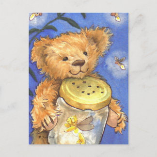 Cartão Postal Cartão-postal bonito com inseto de Urso de Teddy