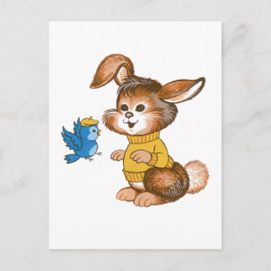Cartão Postal Cartão-postal Bonny e Bluebird