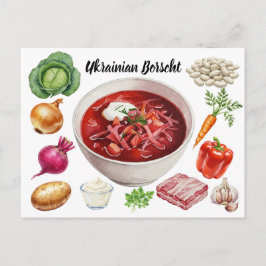 Cartão Postal Cartão-postal Borscht Ucraniano