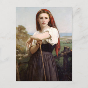 Cartão Postal Cartão-postal Bouguereau Shepherdess