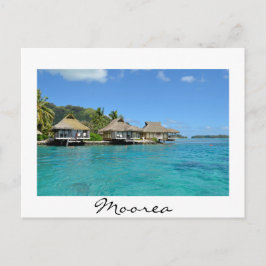 Cartão Postal Cartão-postal branco Moorea bungalows