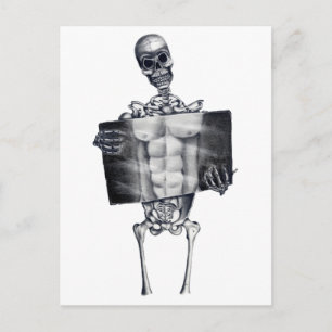 Cartão Postal Cartão-postal branco Skeleton Xray
