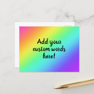 Cartão Postal Cartão-postal Bright-Arco-Íris Personalizado