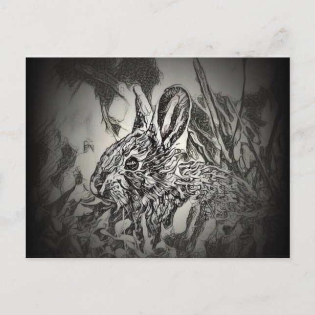 Cartão Postal Cartão-postal Bunny Rabbit - Yard Criters (Frente)