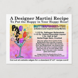 Cartão Postal Cartão-postal Butterfinger-Tini Martini