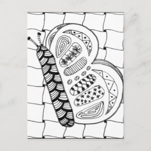 Cartão Postal Cartão-postal Butterfly