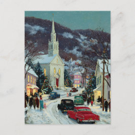 Cartão Postal *CARTÃO POSTAL c/MENSAGEM Natal Nostálgico Pintado