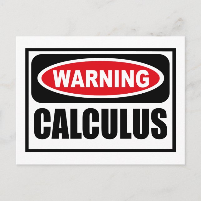 Cartão Postal Cartão-postal CÁLCULO de Aviso (Frente)