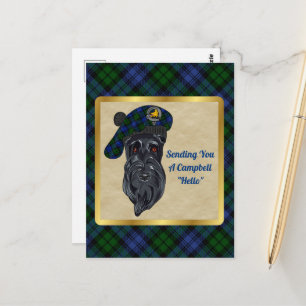 Cartão Postal Cartão-postal Campbell Clan Crachá & Tartan