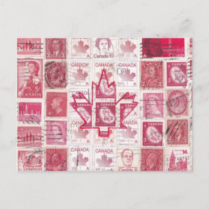 Cartão Postal Cartão-postal canadense - Colagem de Carimbo!