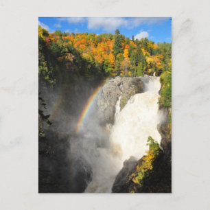 Cartão Postal Cartão-postal Canyon Sainte-Anne Waterfall Rainbo