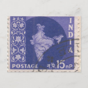 Cartão Postal Cartão-postal: Cartaz Indiano Cancelado