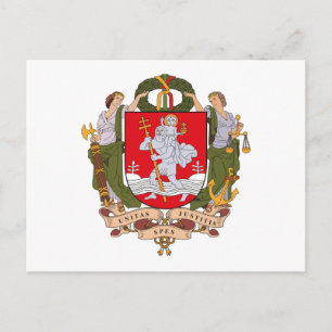 Cartão Postal Cartão-postal Casaco de Armas de Vilnius