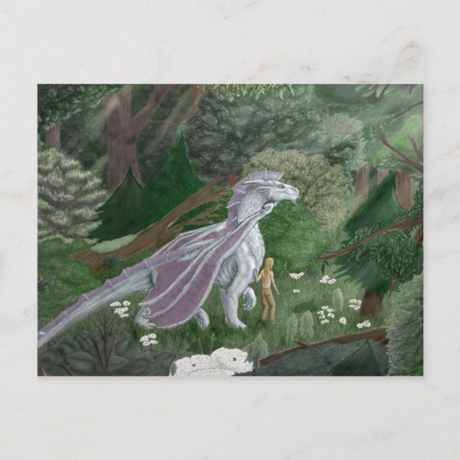 Cartão Postal Cartão-postal CasualStrollElf&Dragon (Frente)
