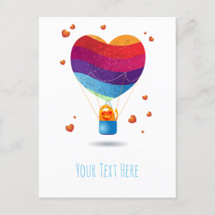 Cartão Postal Cartão-postal Cat e Ballon do Amor