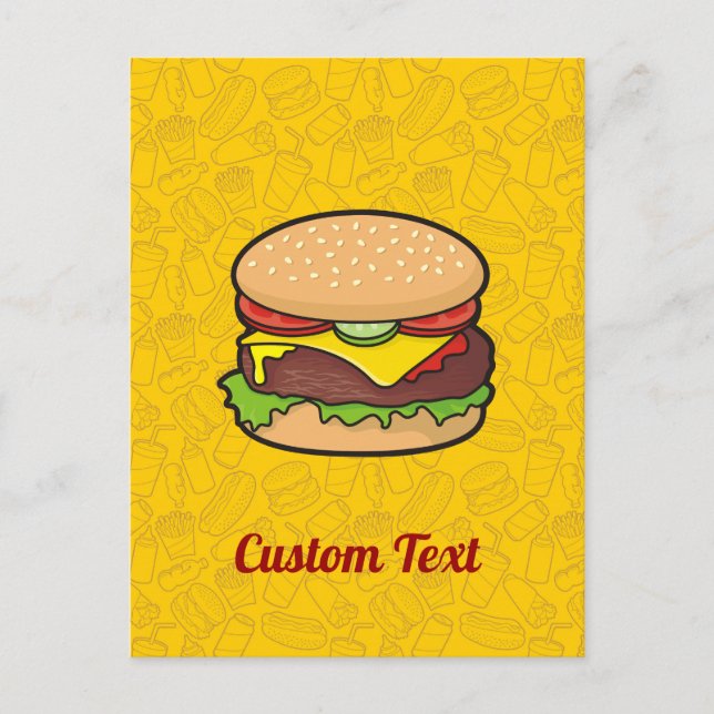 Cartão Postal Cartão-postal Cheeseburger (Frente)