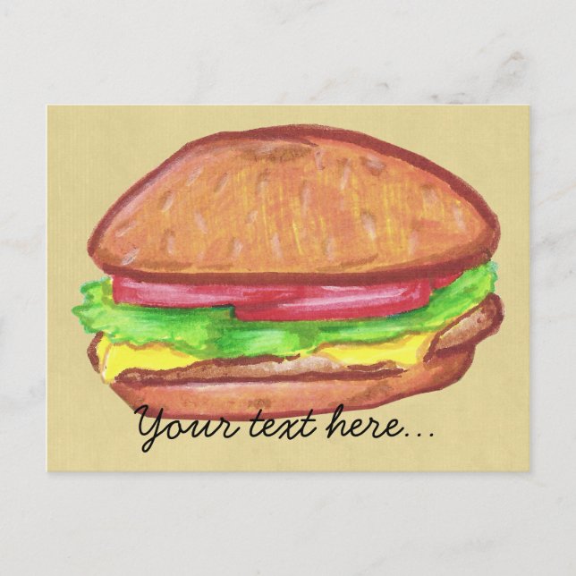 Cartão Postal Cartão-postal Cheeseburger (Frente)