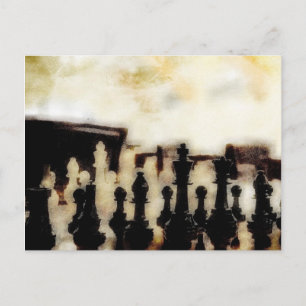Cartão Postal Cartão-postal Chess Grunge