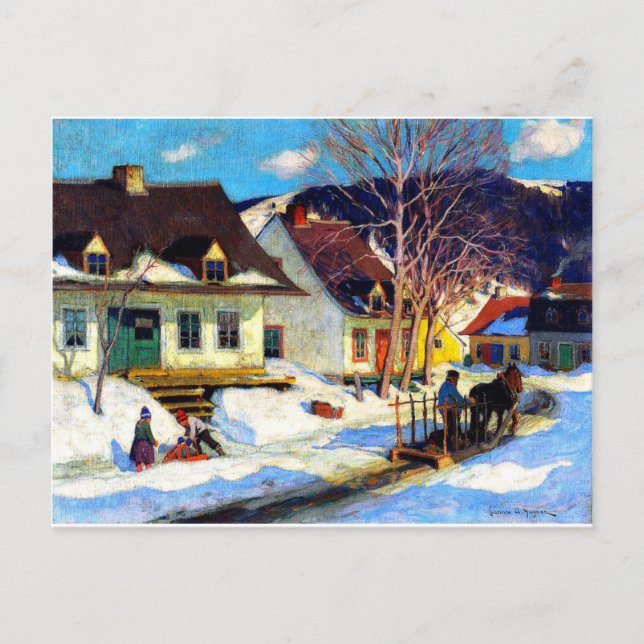 Cartão Postal Cartão-postal Clarence Gagnon - Uma Vila do Quebec (Frente)