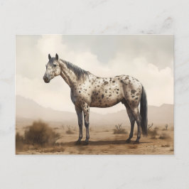Cartão Postal Cartão-postal clássico de cavalos Appaloosa americ