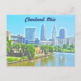 Cartão Postal Cartão-postal Cleveland,OH River View (Efeito de T