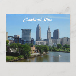 Cartão Postal Cartão-postal Cleveland, Ohio River Skyline