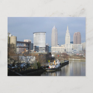 Cartão Postal Cartão-postal Cleveland, Ohio River View