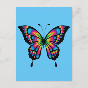 Cartão Postal Cartão-postal COLORIDO COM ARTE BOTTERFLY